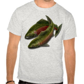 shirt with salmon design